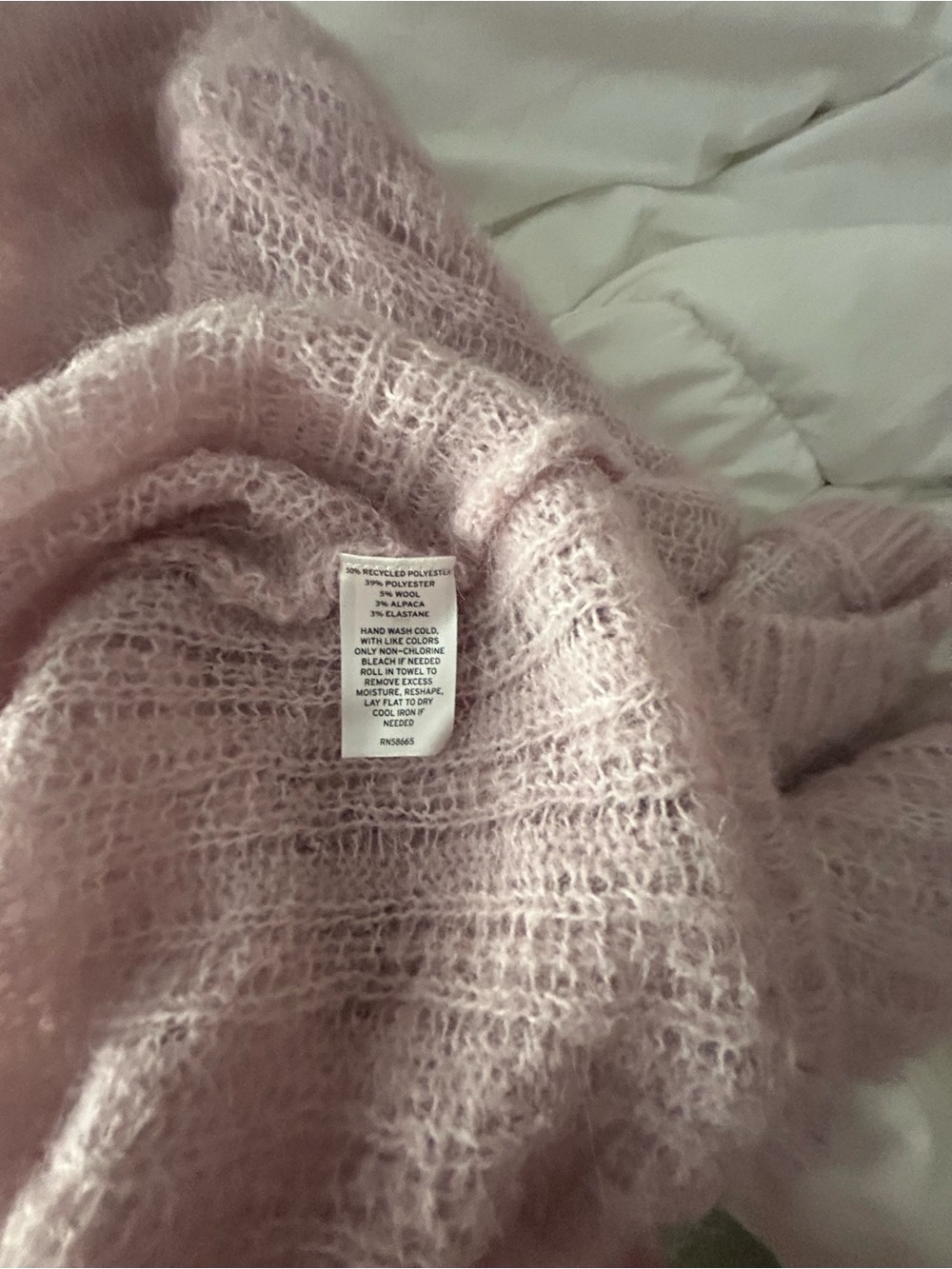See It Through Airey Frost Pink Relaxed Fit Sweater Top - Picture 3 of 3